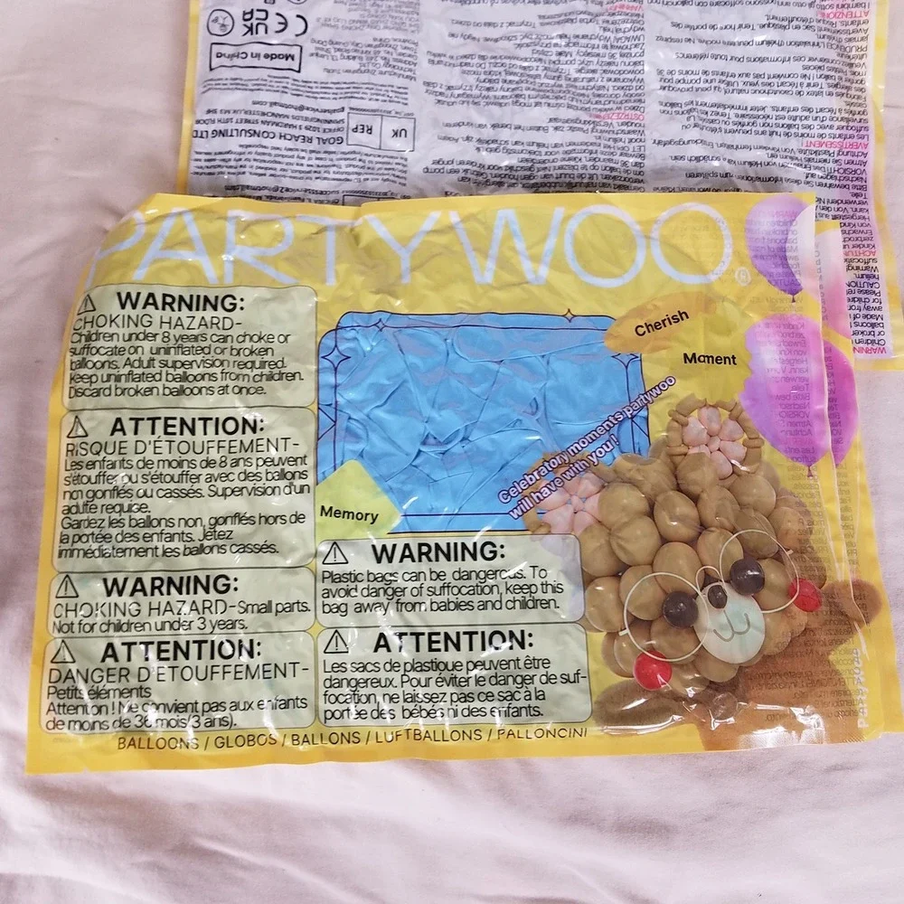 PartyWoo Balloon Kit 7 Packs with 8 Table Stand Bases Multicolor New